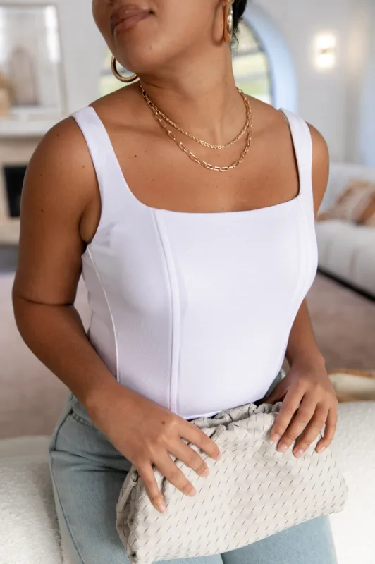 Paris Corset Top - White sold by Petal & Pup