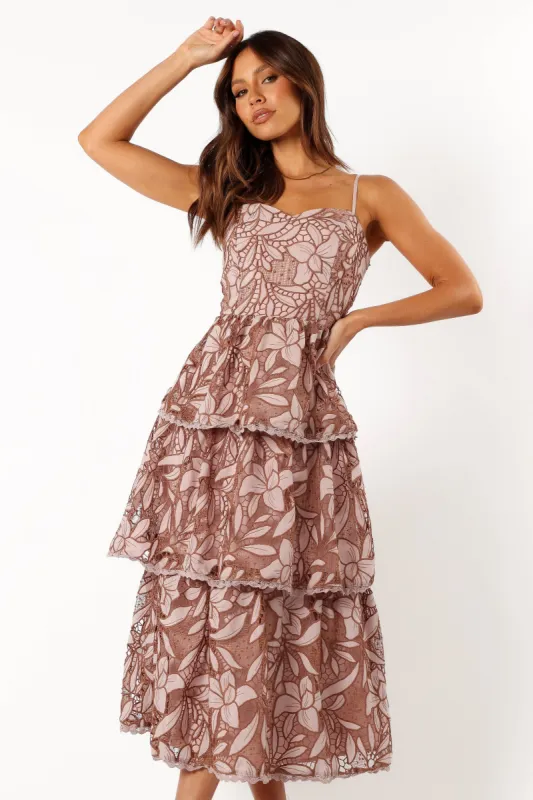 Duala Midi Dress - Blush sold by Petal & Pup