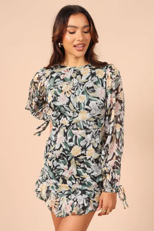 Alissa Back Cutout Mini Dress - Navy sold by Petal & Pup