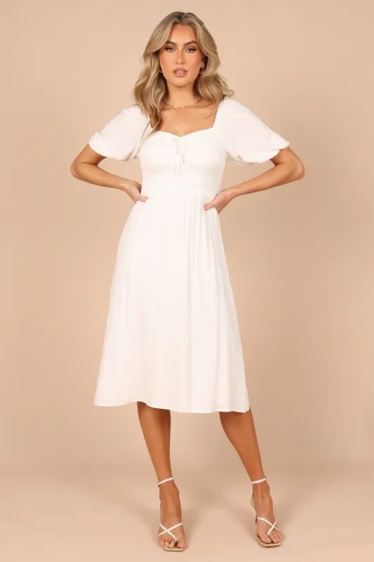 Tuilly Midi Dress - White sold by Petal & Pup