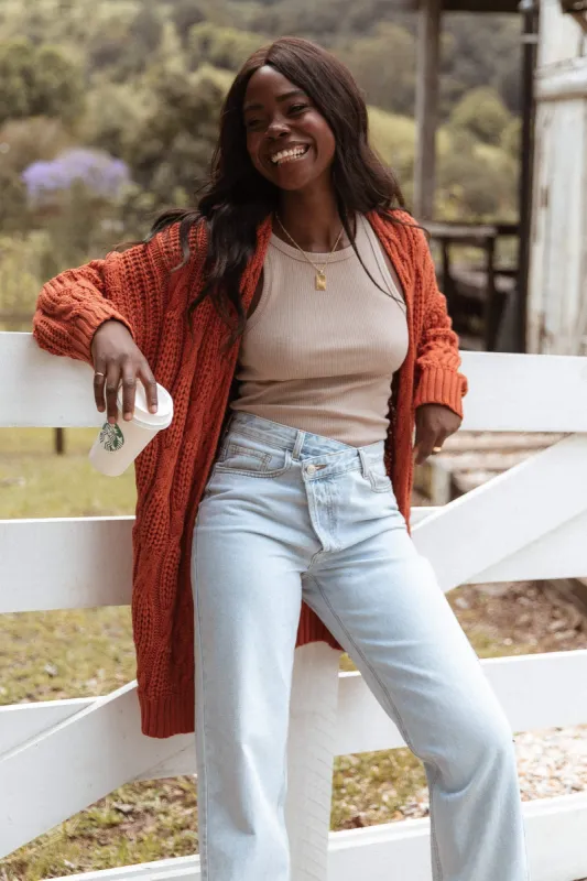 Toledo Cardigan - Rust sold by Petal & Pup