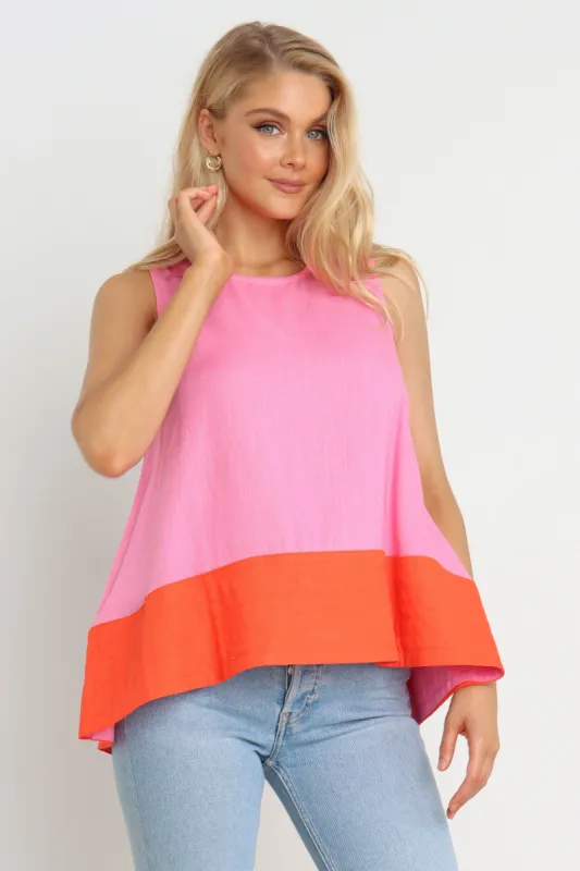 Chloe Top - Pink sold by Petal & Pup