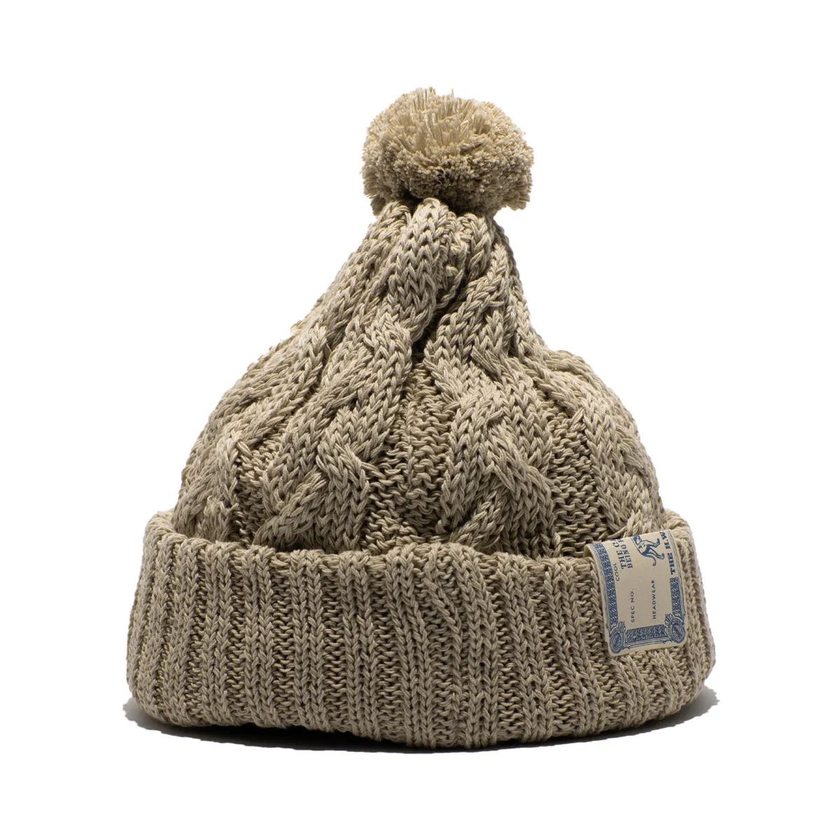 CHUNKY CABLE BEANIE - Beige sold by H.W. Dog & Co product image thumbnail 5