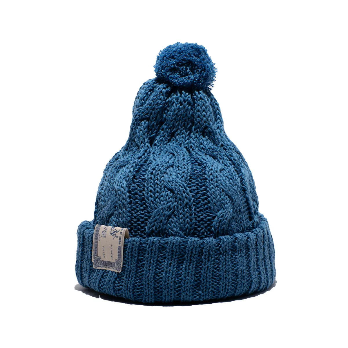 CHUNKY CABLE BEANIE - Blue sold by H.W. Dog & Co product image thumbnail 5