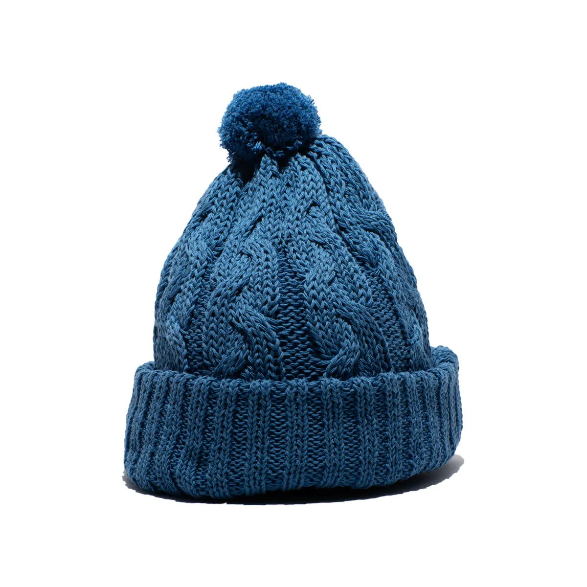 CHUNKY CABLE BEANIE - Blue sold by H.W. Dog & Co product image thumbnail 3