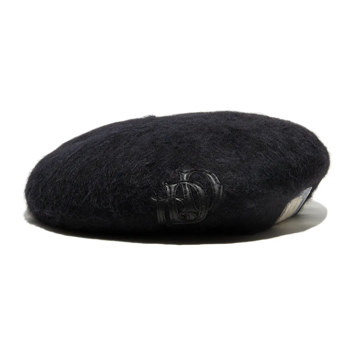 LEATHER WAPPEN FLUFFY BERET - Black sold by H.W. Dog & Co product image thumbnail 3