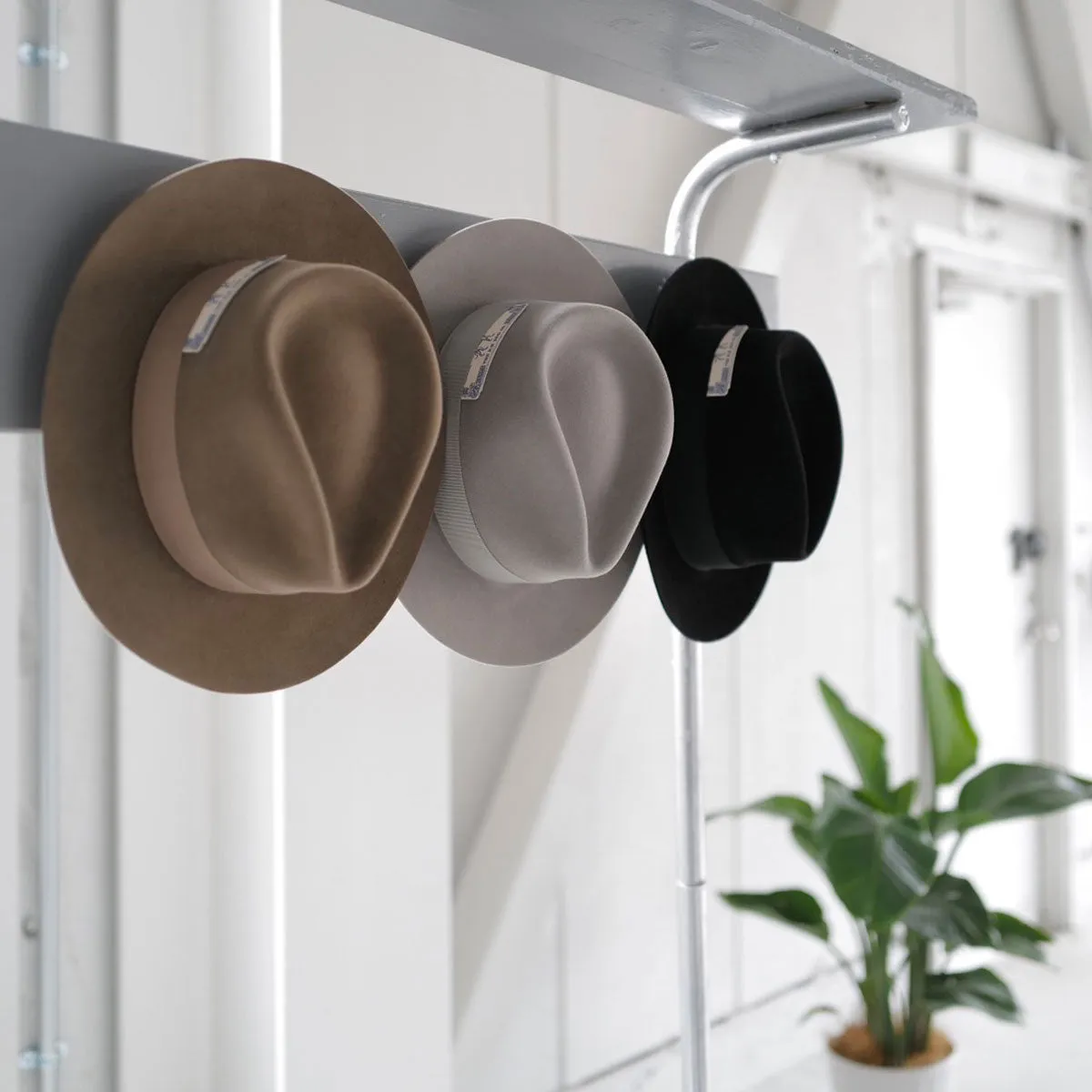 POLKAP RABBIT FUR FELT HAT - L.Grey sold by H.W. Dog & Co product image thumbnail 2