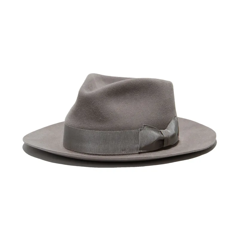 POLKAP RABBIT FUR FELT HAT - L.Grey sold by H.W. Dog & Co