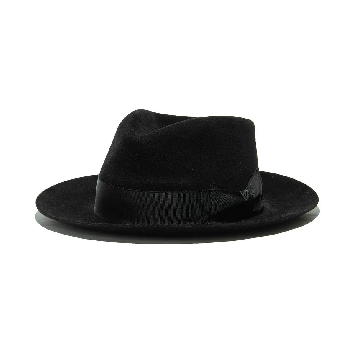 POLKAP RABBIT FUR FELT HAT - Black sold by H.W. Dog & Co