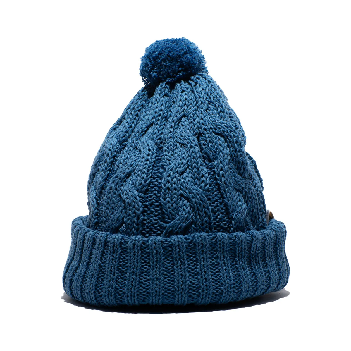 CHUNKY CABLE BEANIE - Blue sold by H.W. Dog & Co
