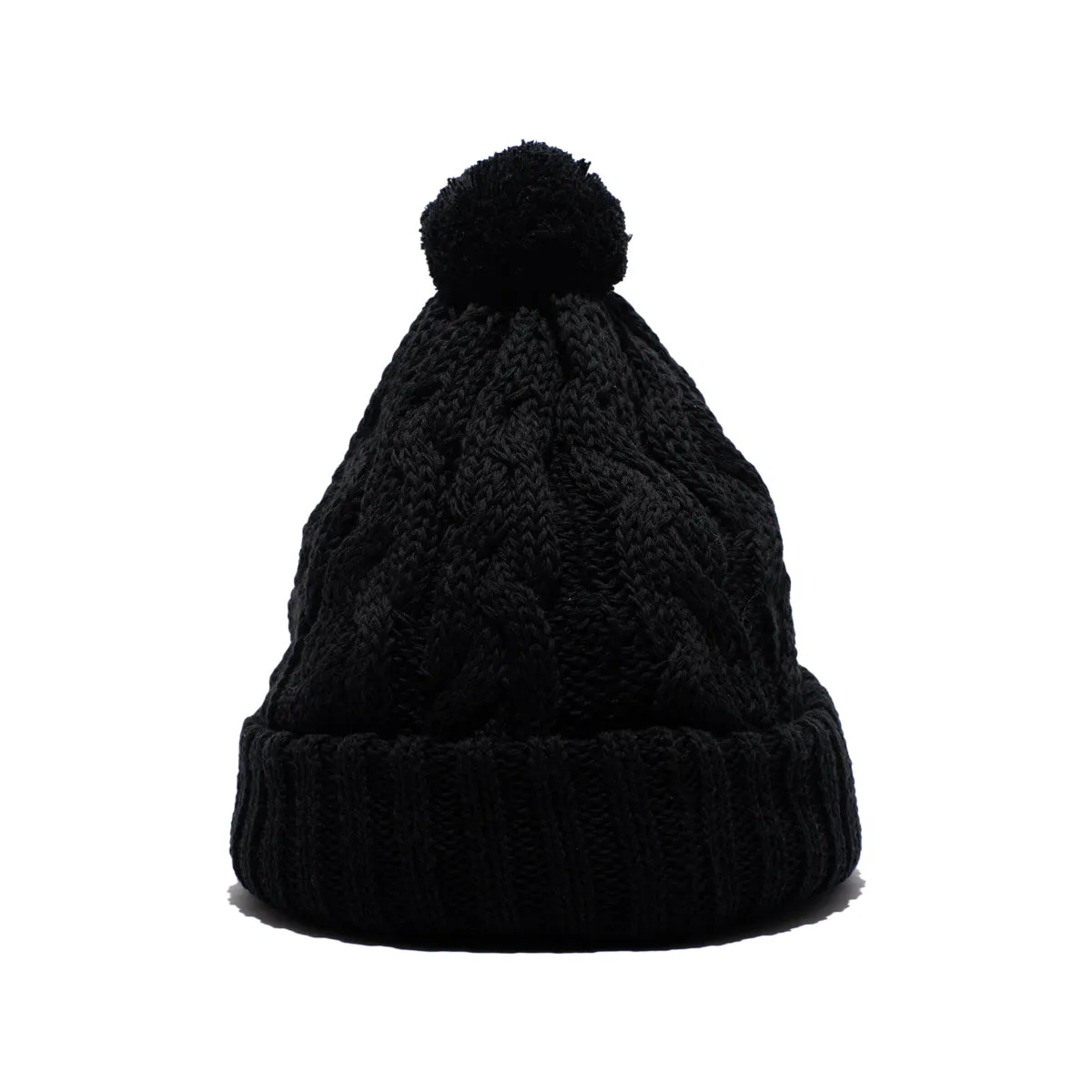 CHUNKY CABLE BEANIE - Black sold by H.W. Dog & Co product image thumbnail 3