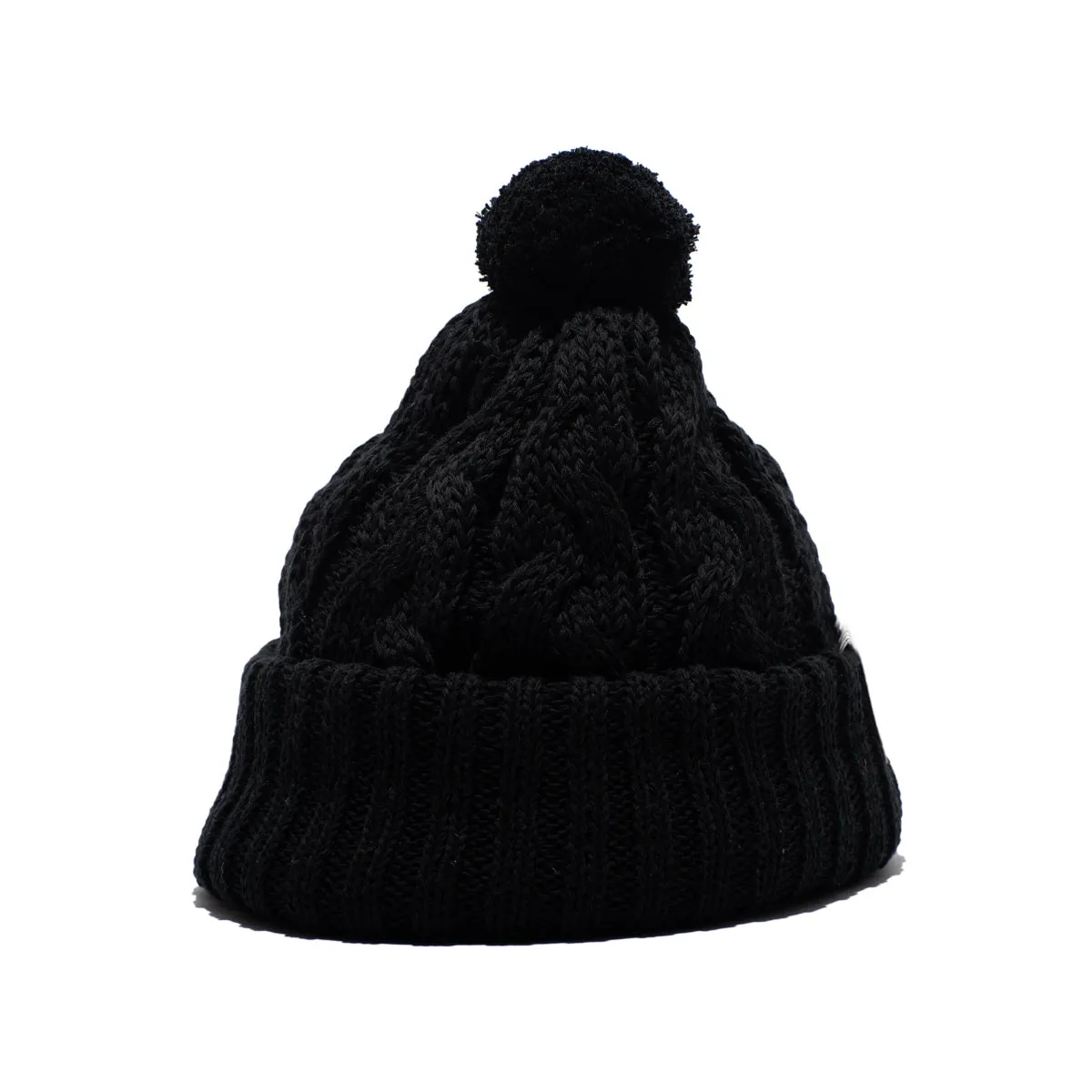CHUNKY CABLE BEANIE - Black sold by H.W. Dog & Co