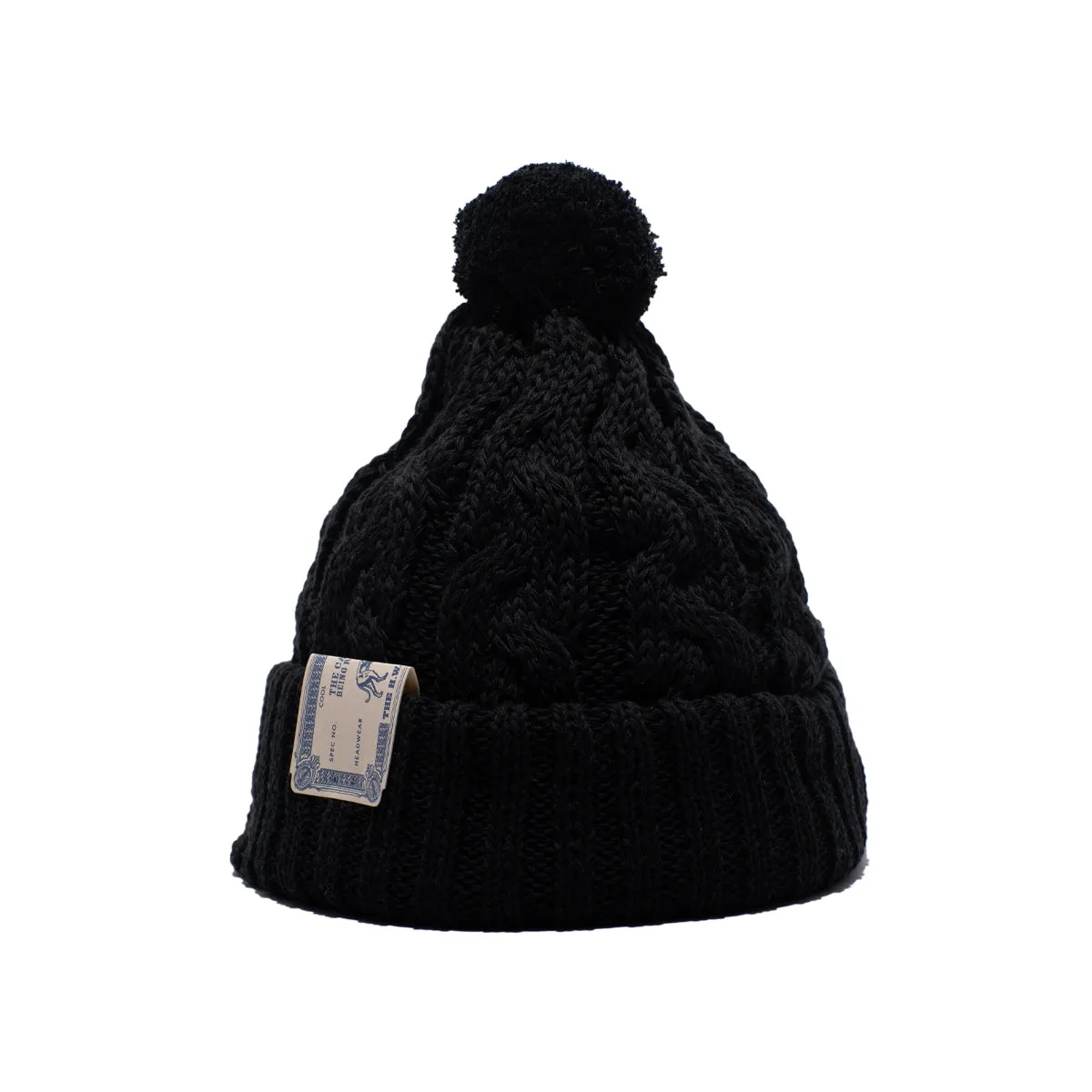 CHUNKY CABLE BEANIE - Black sold by H.W. Dog & Co product image thumbnail 5