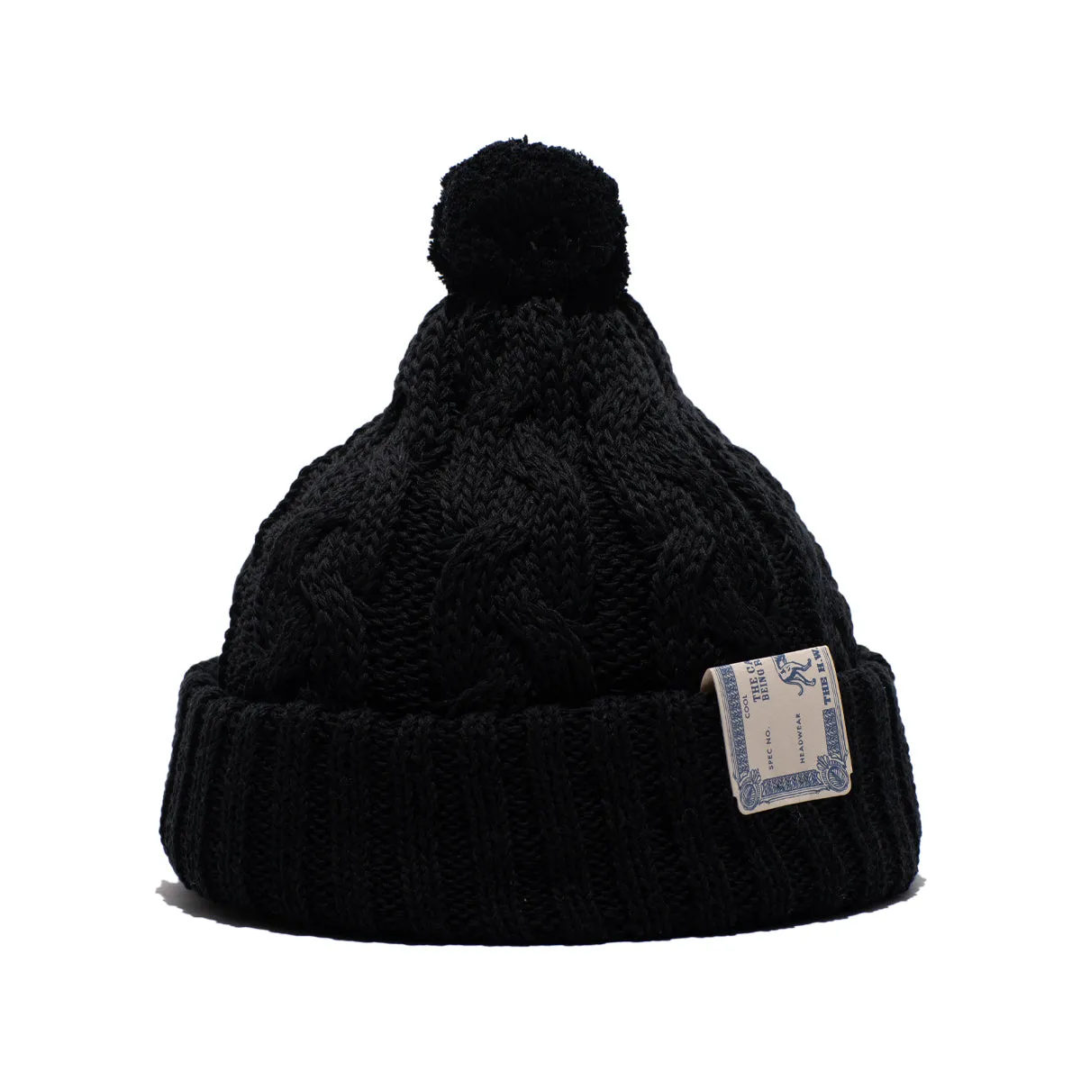 CHUNKY CABLE BEANIE - Black sold by H.W. Dog & Co product image thumbnail 4