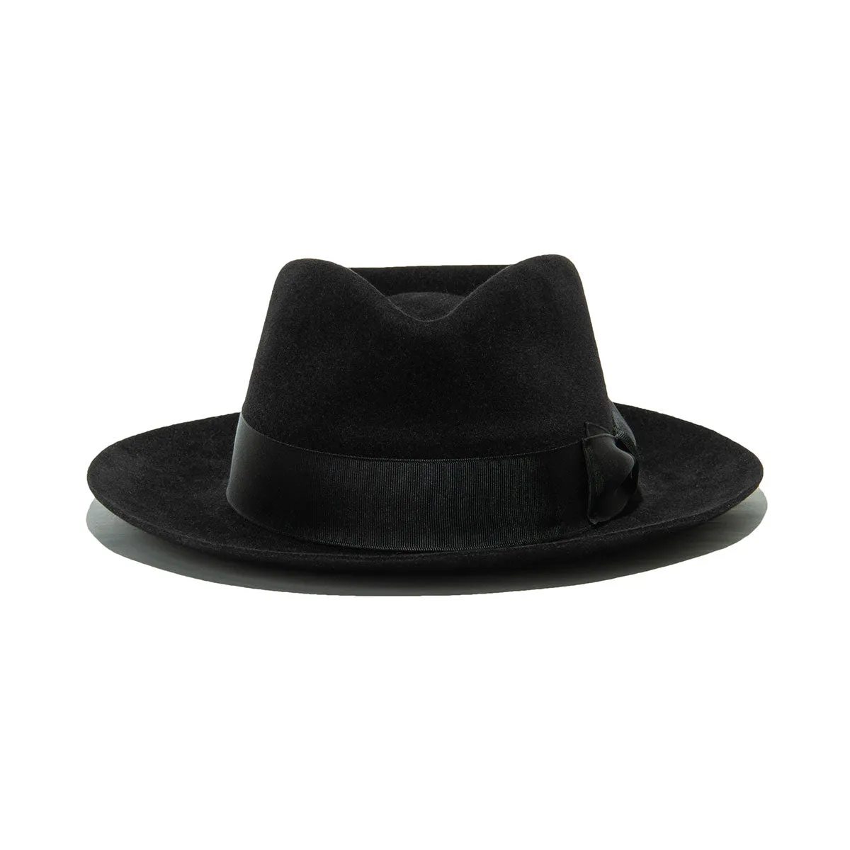 POLKAP RABBIT FUR FELT HAT - Black sold by H.W. Dog & Co product image thumbnail 3