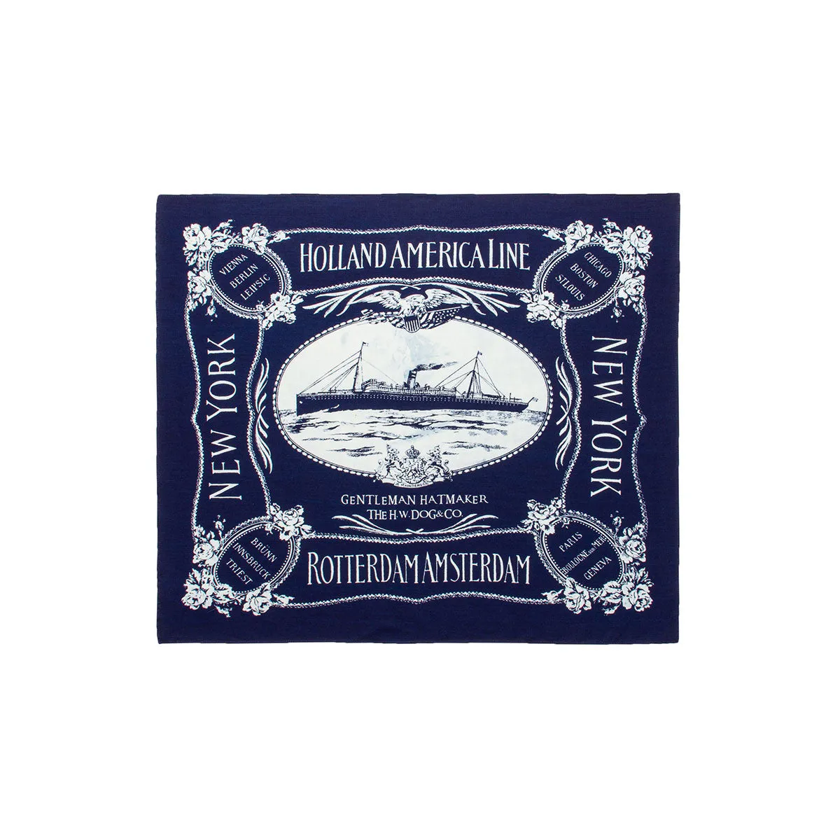THE H.W.DOG&CO. ORIGINAL BANDANA - Ship (Indigo 4) sold by H.W. Dog & Co
