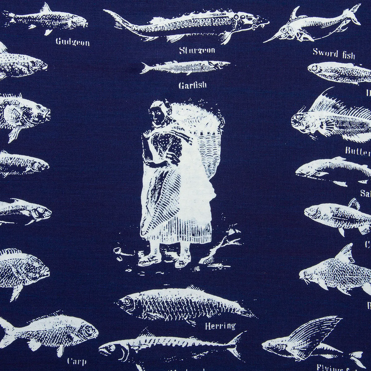 THE H.W.DOG&CO. ORIGINAL BANDANA - Fish (Indigo 1) sold by H.W. Dog & Co product image thumbnail 3
