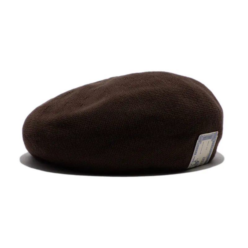 COTTON BIG BERET - Brown sold by H.W. Dog & Co