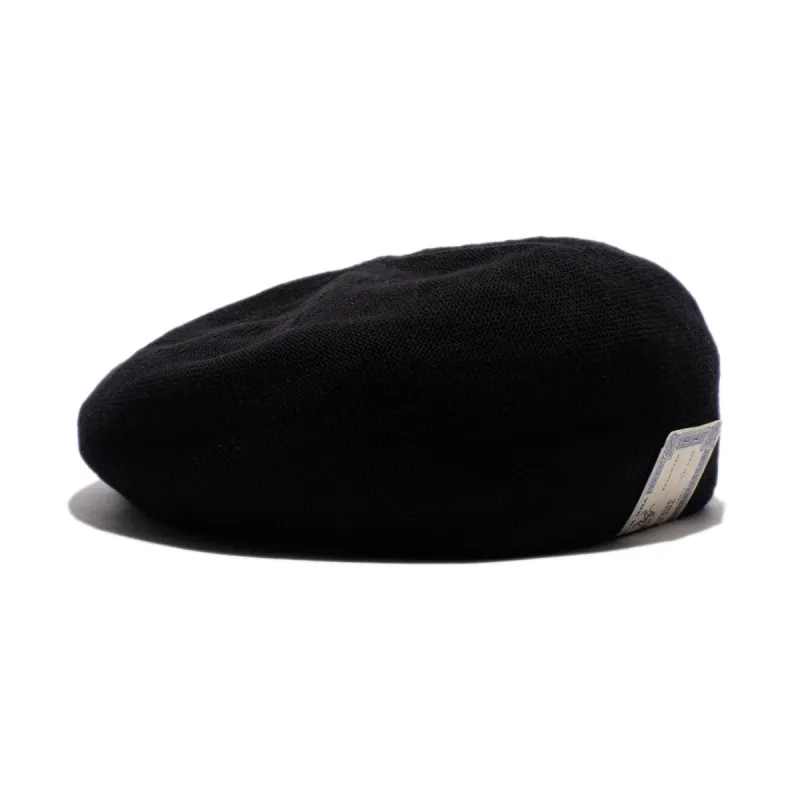 COTTON BIG BERET - Black sold by H.W. Dog & Co