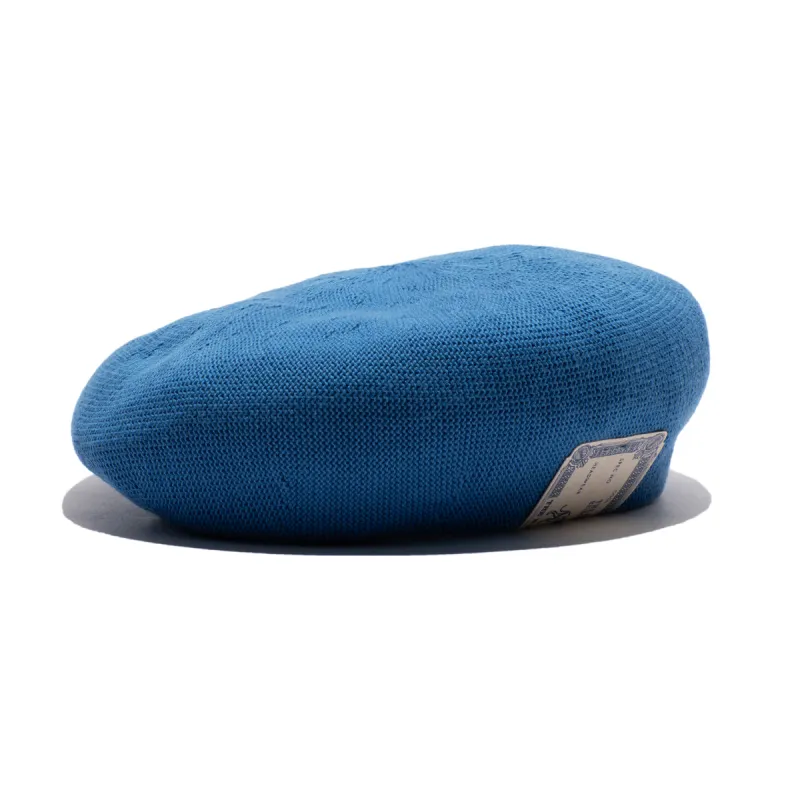 COTTON BASIC BERET - Blue sold by H.W. Dog & Co