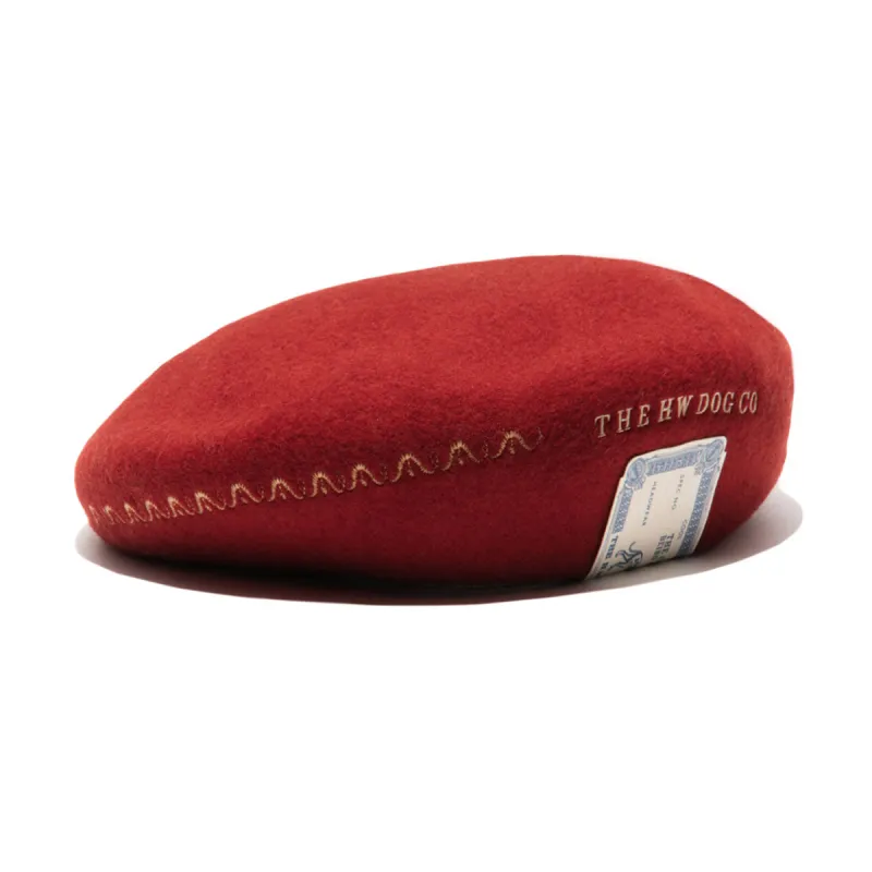BERNINA PATTERN BERET - Red sold by H.W. Dog & Co