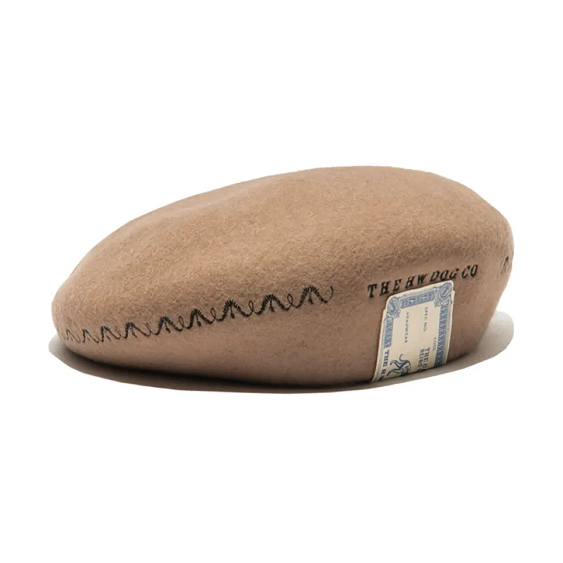 BERNINA PATTERN BERET - Beige sold by H.W. Dog & Co