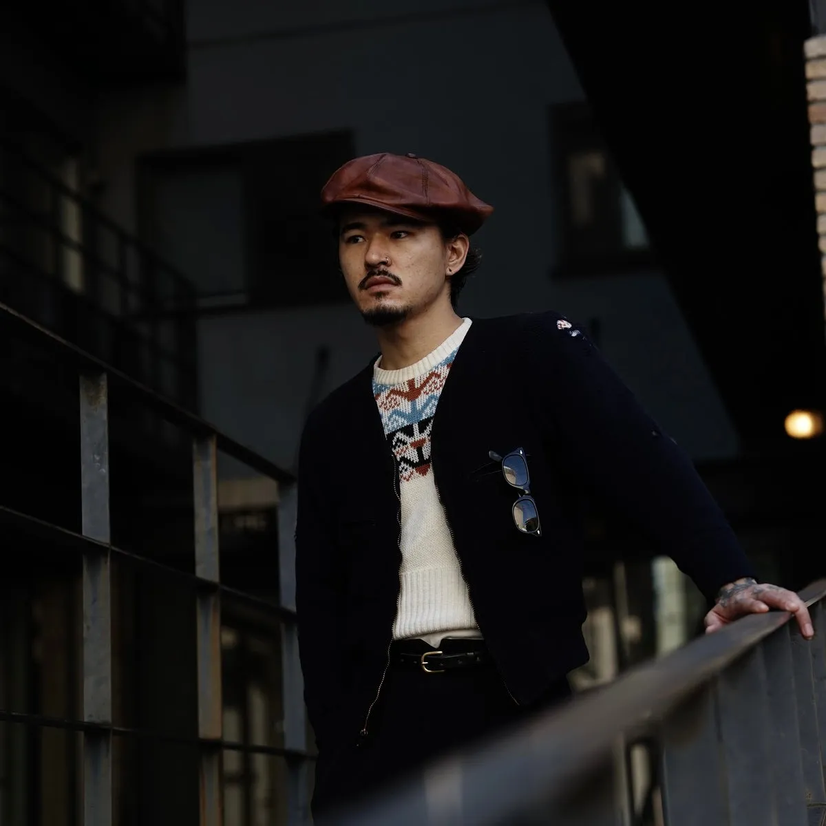 LEATHER PK CAP - Brown sold by H.W. Dog & Co product image thumbnail 2