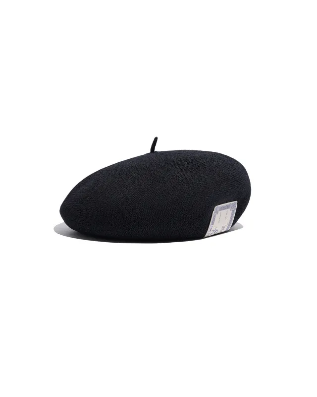COTTON CHOBO BERET - Black made by H.W. Dog & Co