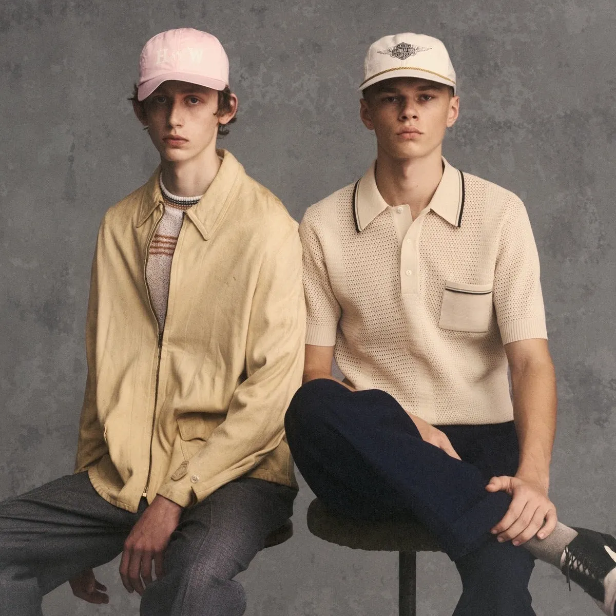 HW WASHED BIKERS CAP - Beige sold by H.W. Dog & Co product image thumbnail 2