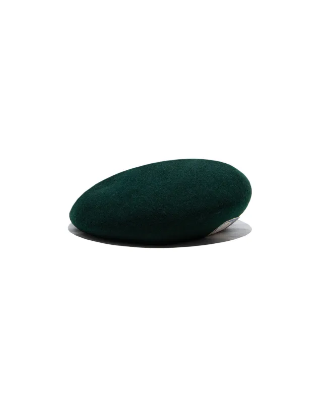 BASIC BERET-N.Green made by H.W. Dog & Co