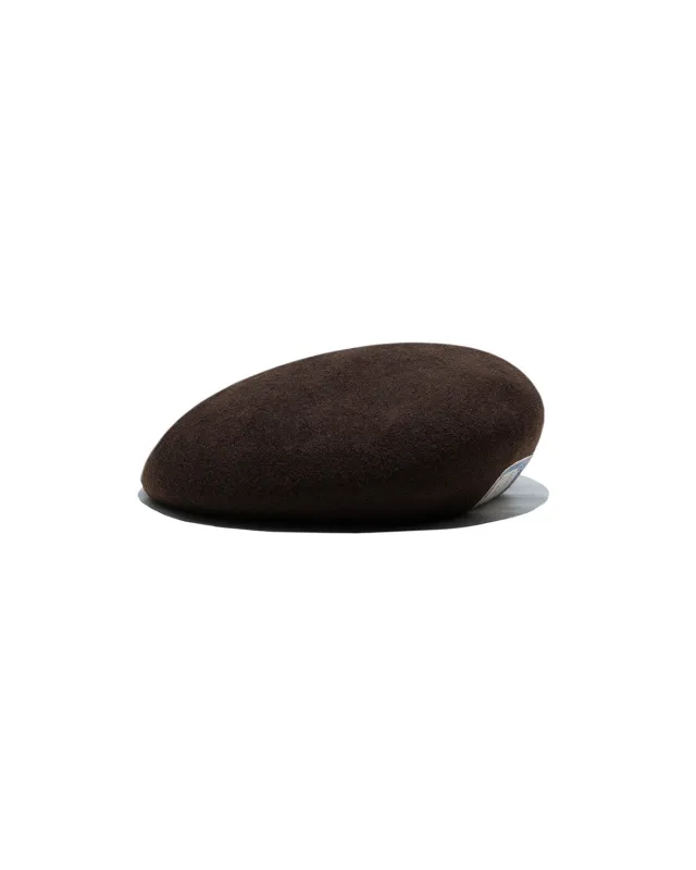 BASIC BERET-Brown made by H.W. Dog & Co