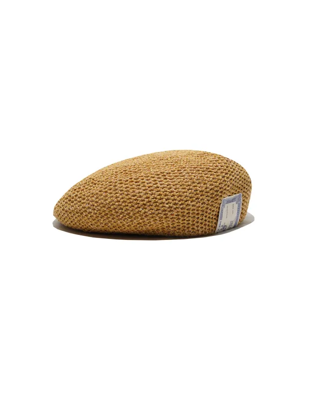 HONEYCOMB BERET - Mustard made by H.W. Dog & Co