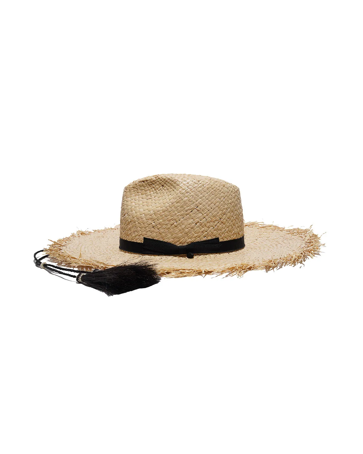 RAW EDGE RAFFIA HAT - Natural sold by H.W. Dog & Co product image thumbnail 4