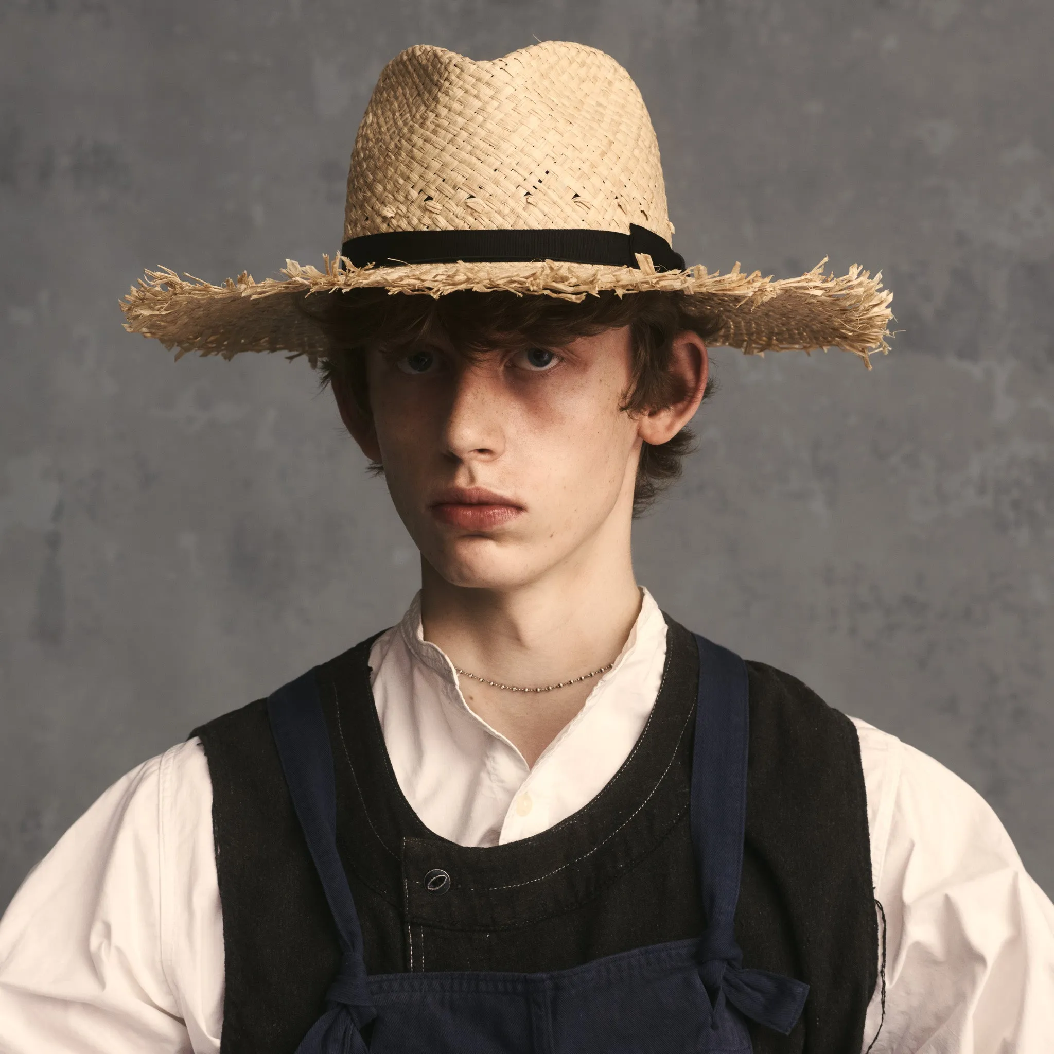 RAW EDGE RAFFIA HAT - Natural sold by H.W. Dog & Co product image thumbnail 2