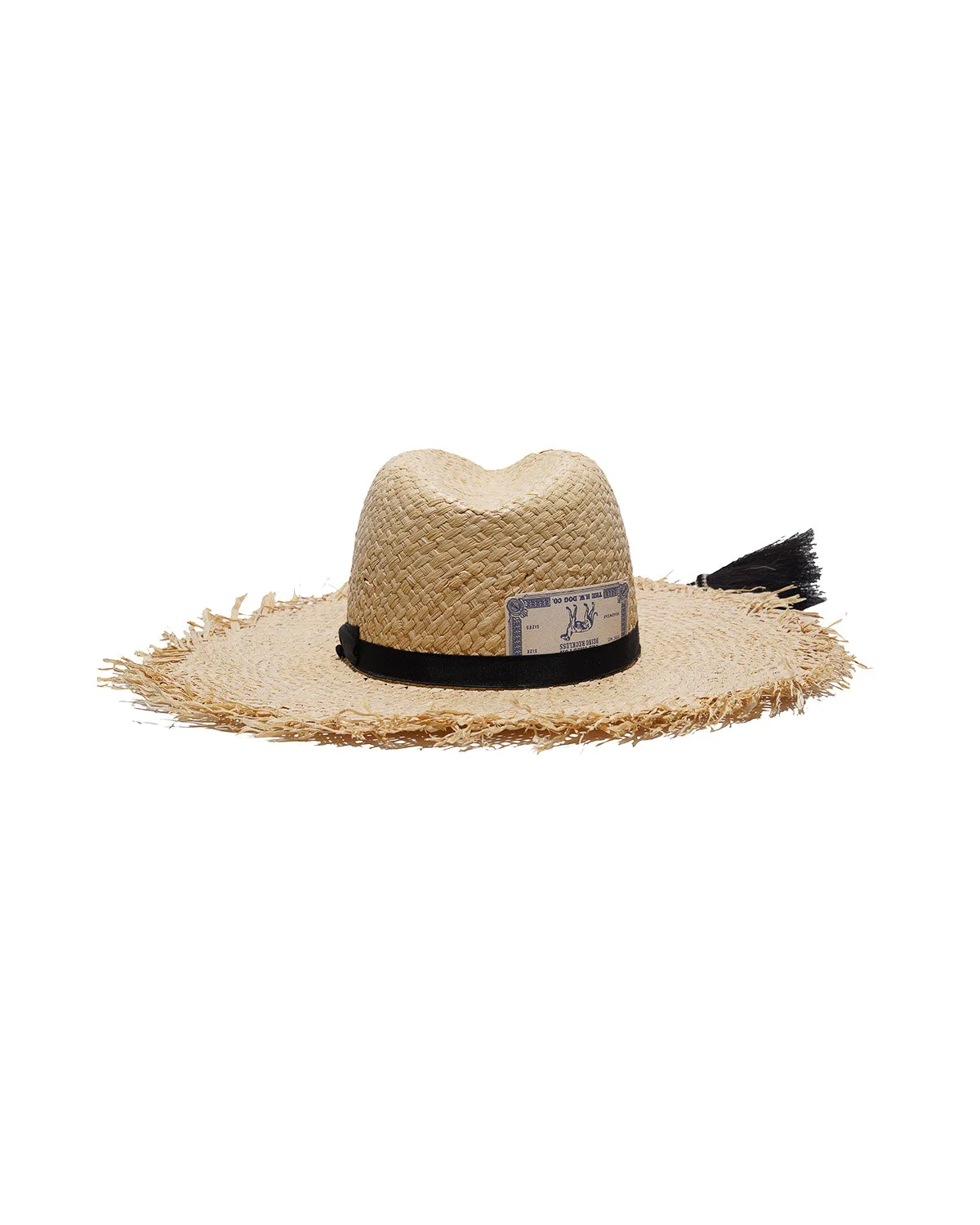 RAW EDGE RAFFIA HAT - Natural sold by H.W. Dog & Co product image thumbnail 5