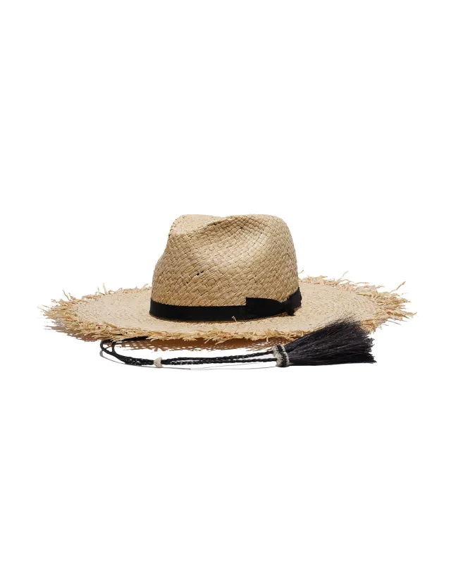 RAW EDGE RAFFIA HAT - Natural made by H.W. Dog & Co