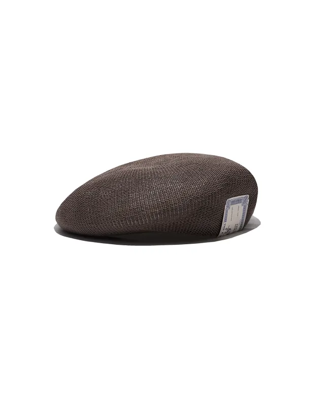 LOW CROWN KNIT BERET - Brown made by H.W. Dog & Co