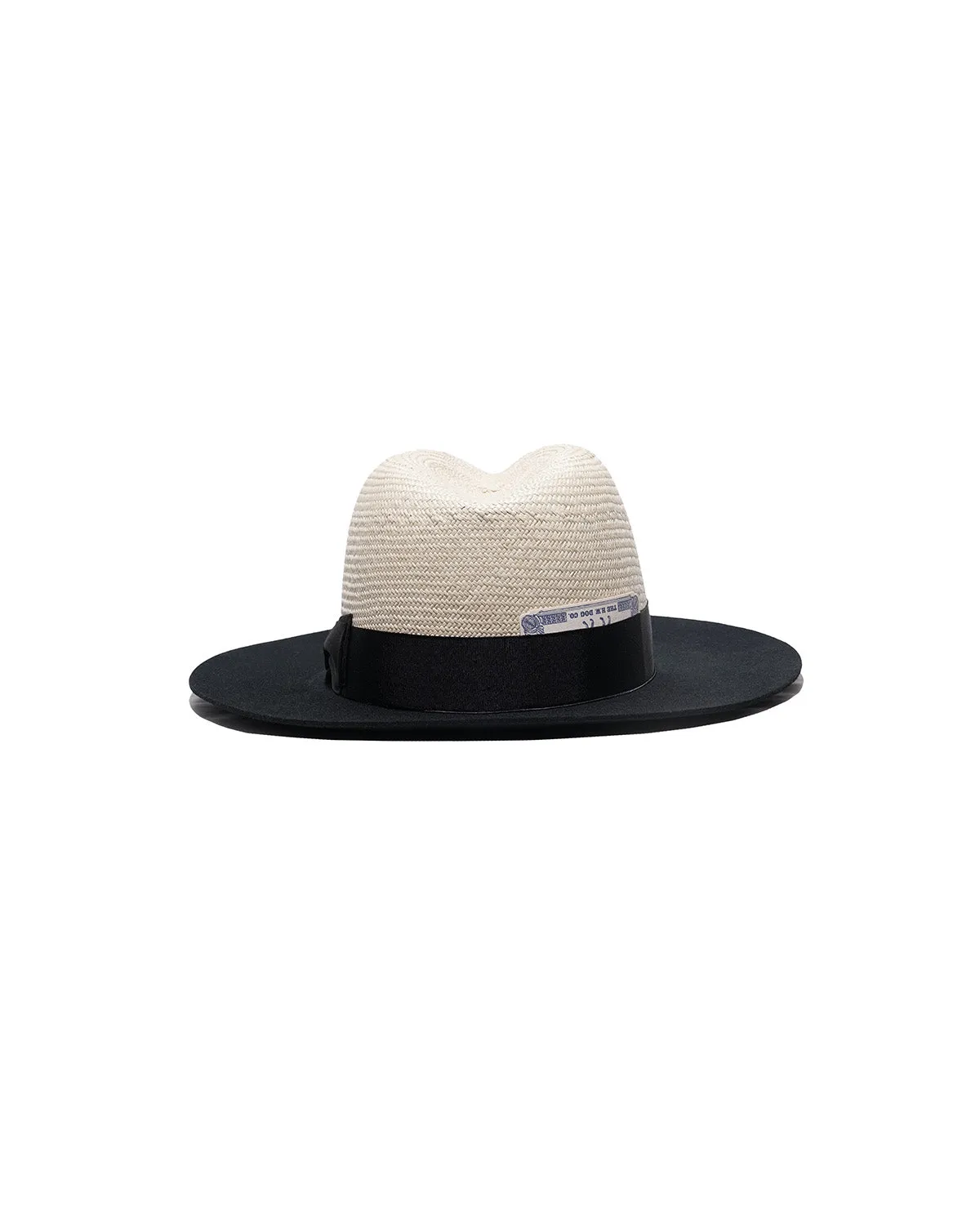 RAFFIA × WOOL FRONT HAT - Natural × Black sold by H.W. Dog & Co product image thumbnail 5