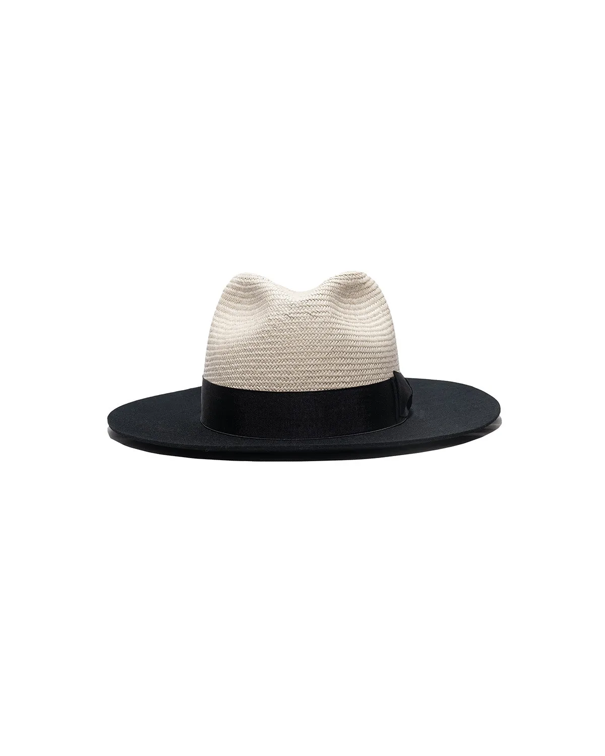 RAFFIA × WOOL FRONT HAT - Natural × Black sold by H.W. Dog & Co product image thumbnail 3