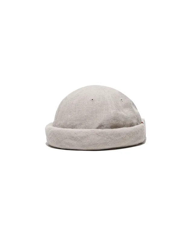 LINEN CANVAS ROLL CAP - Natural made by H.W. Dog & Co