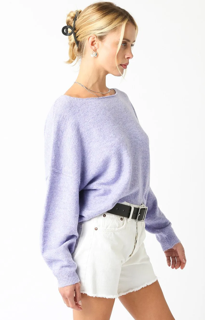 Cecily Lilac Slouchy Pullover Sweater sold by Boho Pink product image thumbnail 2