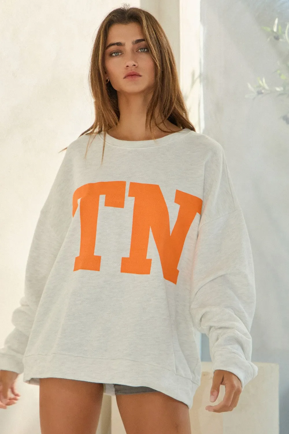 Tennessee Grey Crew Neck Sweatshirt sold by Boho Pink product image thumbnail 2