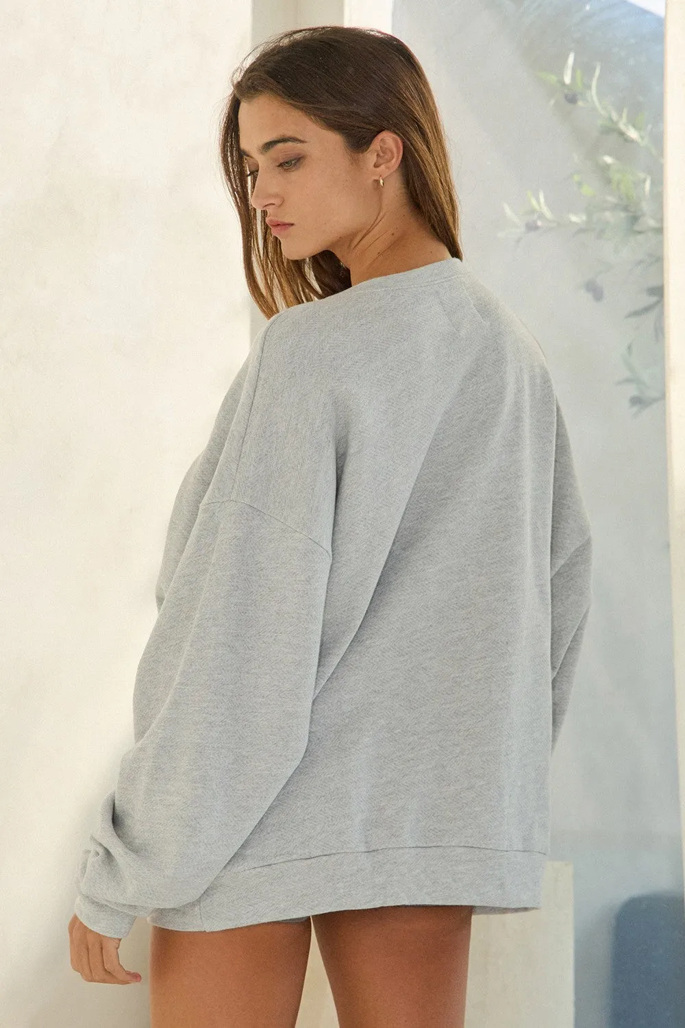 Texas Grey Crew Neck Sweatshirt sold by Boho Pink product image thumbnail 4