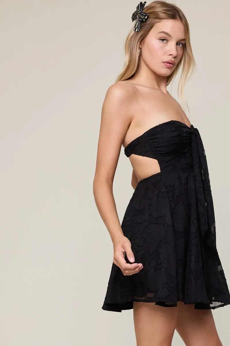 Edina Black Strapless Mini Dress sold by Boho Pink product image thumbnail 2