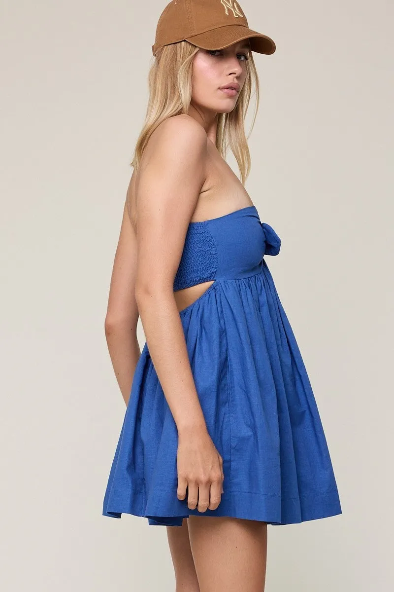 Mckenna Persian Blue Strapless Mini Dress sold by Boho Pink product image thumbnail 2