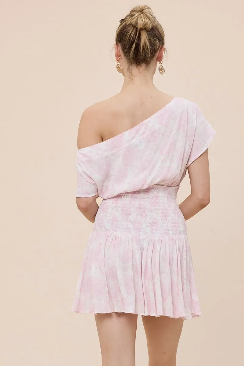 Roya Light Pink Floral Drop Waist Mini sold by Boho Pink product image thumbnail 4