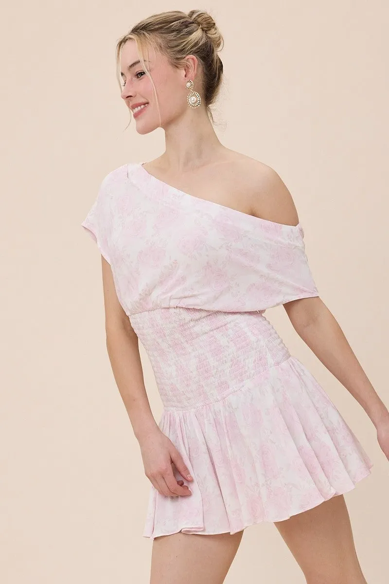 Roya Light Pink Floral Drop Waist Mini sold by Boho Pink product image thumbnail 2