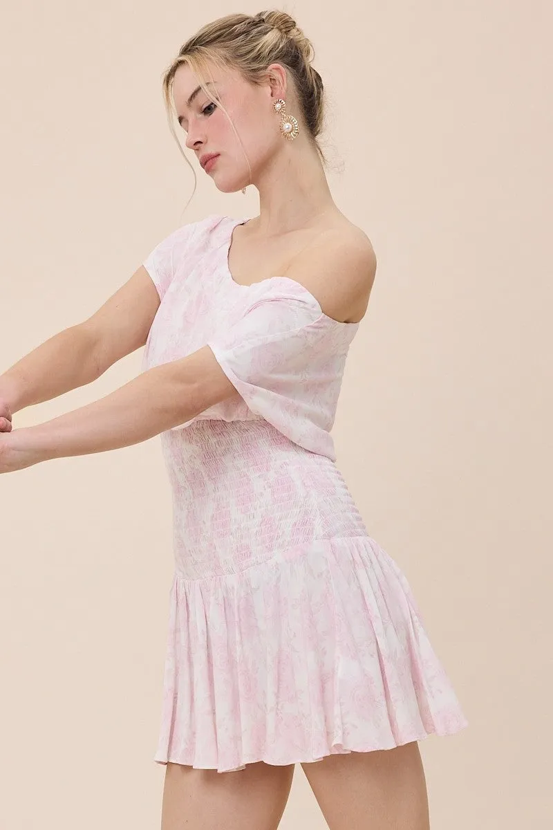 Roya Light Pink Floral Drop Waist Mini sold by Boho Pink product image thumbnail 3