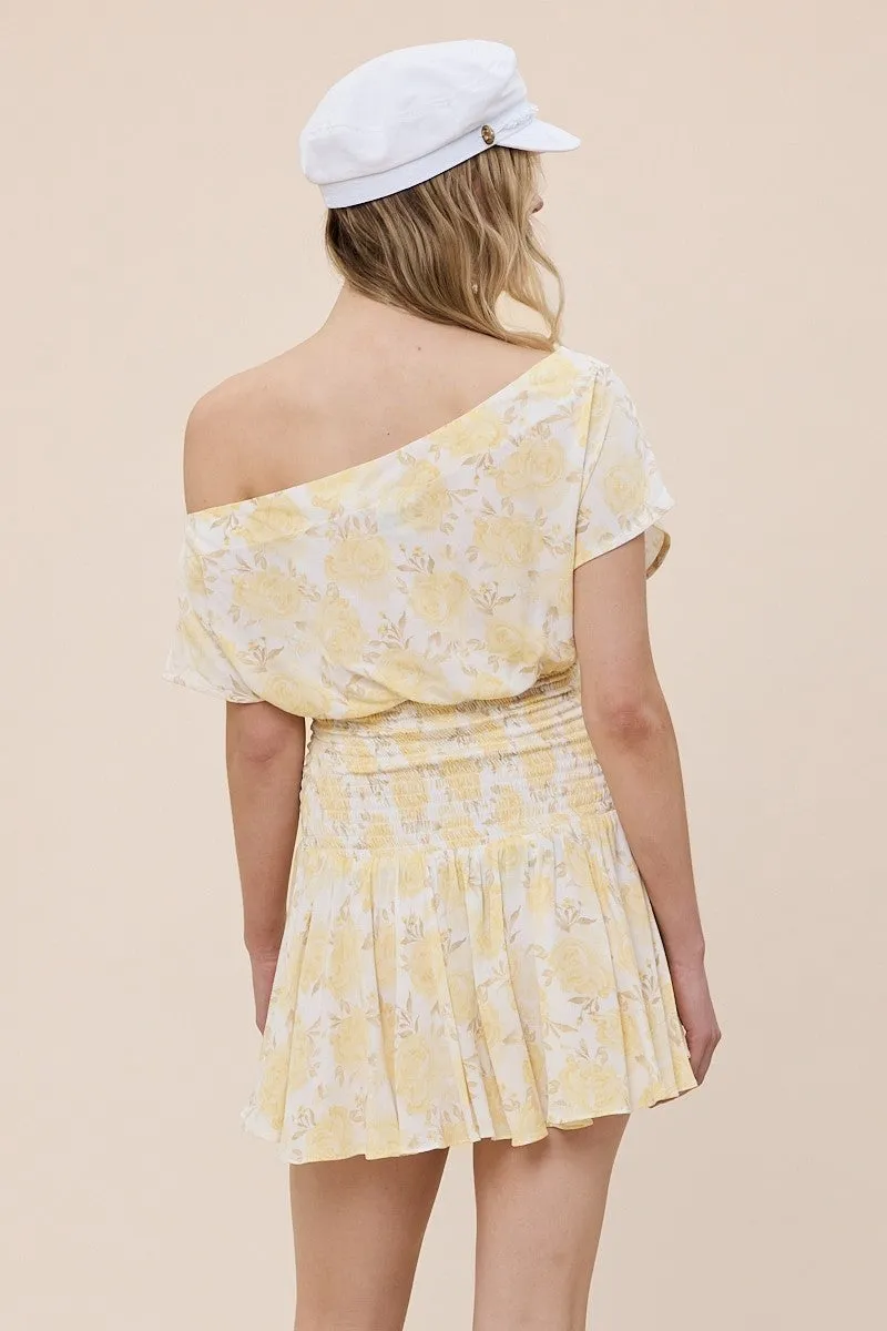 Roya Yellow Floral Drop Waist Mini sold by Boho Pink product image thumbnail 3