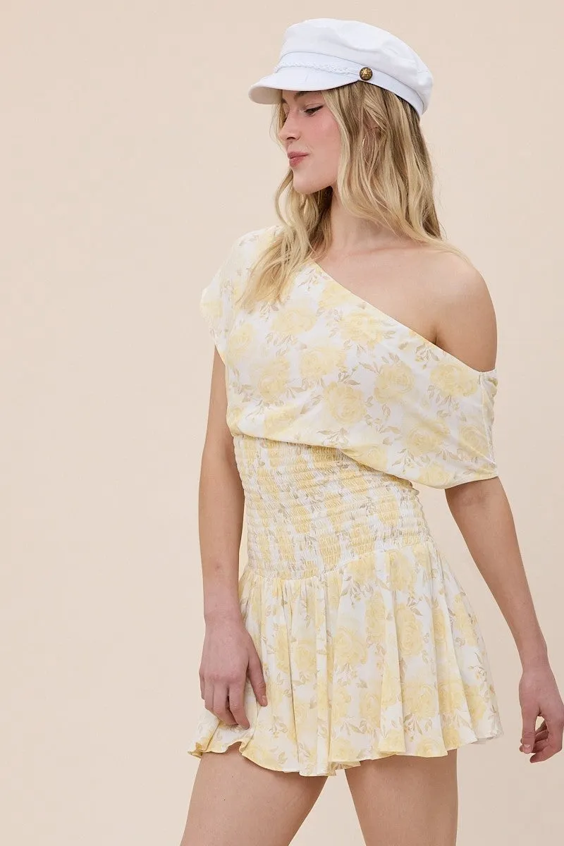 Roya Yellow Floral Drop Waist Mini sold by Boho Pink product image thumbnail 2